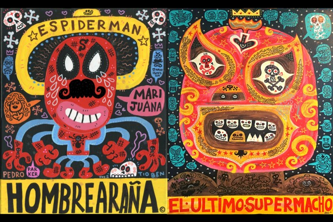 Paintings by artist Jorge Gutierrez. 