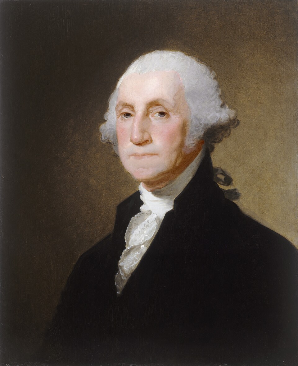 Gilbert Stuart (American, 1755 - 1828 ), George Washington, c. 1821, oil on wood, Gift of Thomas Jefferson Coolidge IV in memory of his great-grandfather, Thomas Jefferson Coolidge, his grandfather, Thomas Jefferson Coolidge II, and his father, Thomas Jefferson Coolidge III