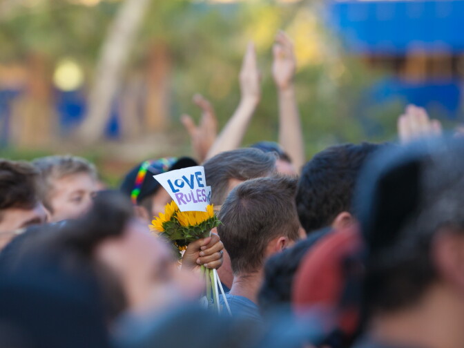 Decision Day Rally in West Hollywood Park to celebrate the U.S Supreme Court decision on marriage on Friday, June 26, 2015.
