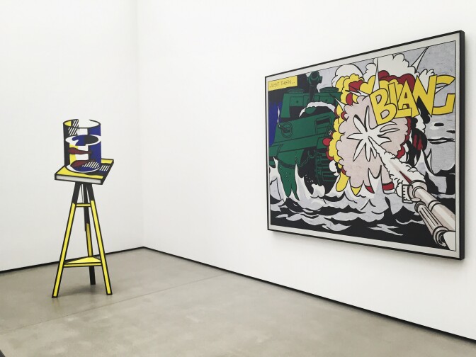 A work on display at the Broad Museum.