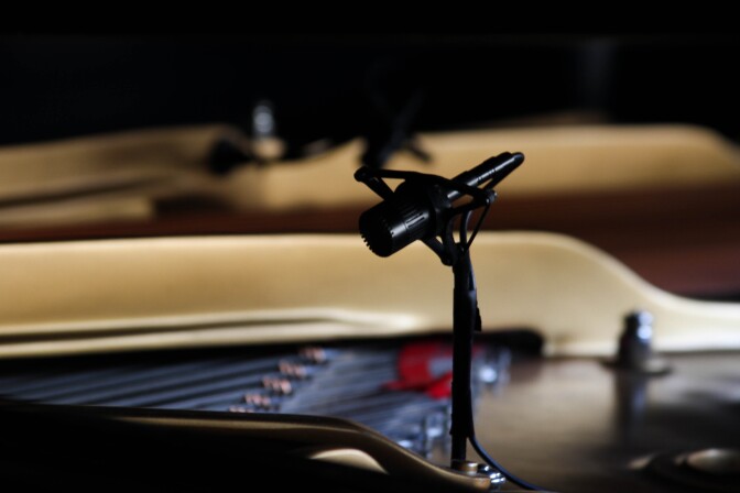 Each instrument of Los Angeles Philharmonic has an individual mic for their performance at the Hollywood Bowl on Aug. 4, 2017.