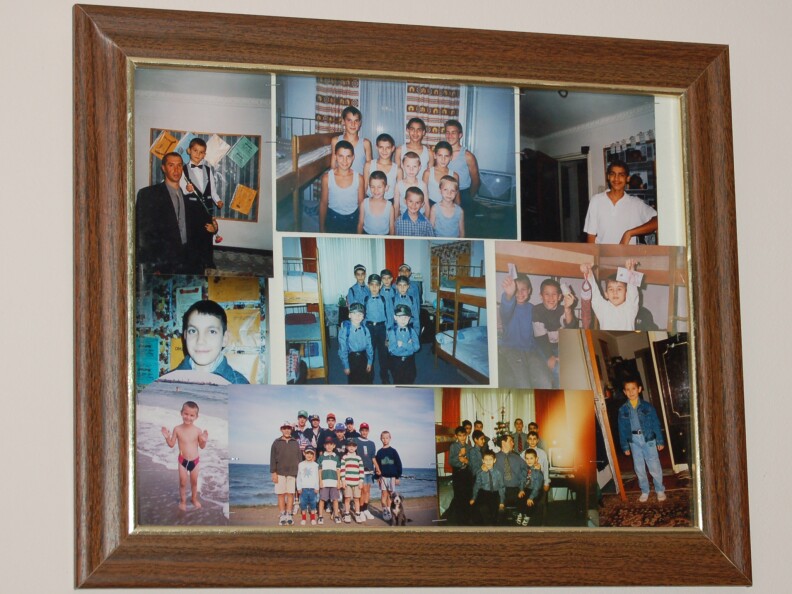 A collage of photos of some of the boys Grosuleac has raised.
