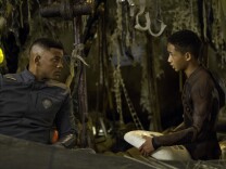 Will Smith, left, and Jaden Smith star in Columbia Pictures' "After Earth." The film was shot in 4K high definition.
