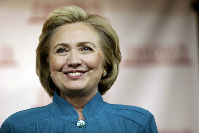 Hillary Rodham Clinton arrives to a signing of her book "Hard Choices", Thursday, July 17, 2014, in Ridgewood, N.J. 