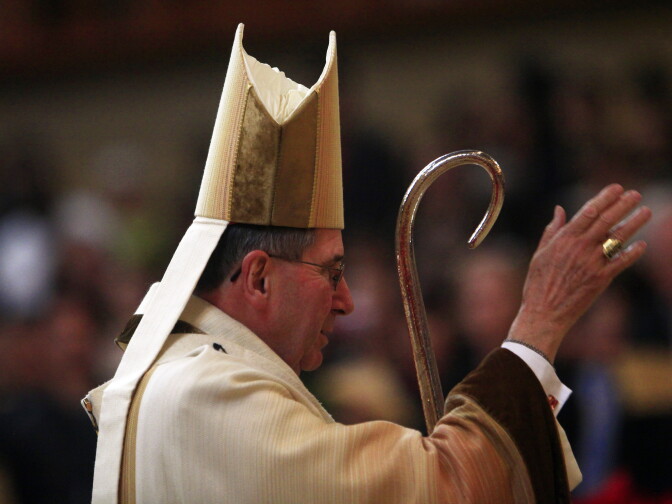 LOS ANGELES, CA - DECEMBER 25:  Cardinal Roger Mahony leads Christmas mass at The Cathedral of Our Lady of the Angels December 25, 2010 in Los Angeles, California. Services and celebrations marked the holiday throughout the world Saturday. (Photo by Eric Thayer/Getty Images) *** Local Caption *** Roger Mahony