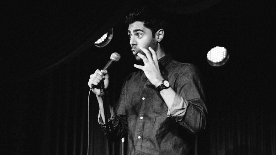 Hasan Minhaj performs in his new one-man show "Homecoming King".