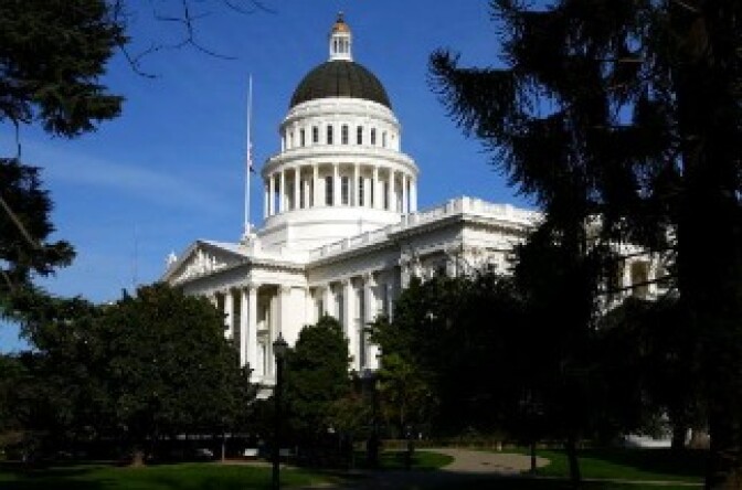 The California State Capitol in Sacramento. 