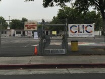 The gate for City Language Immersion Charter school, located on an L.A. Unified campus in the Crenshaw neighborhood. The charter school has three classrooms on a district site because of Prop. 39.