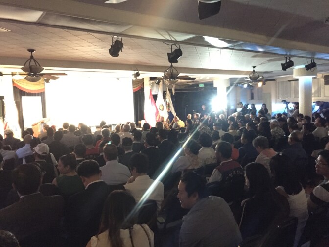 About 150 veterans of the Korean War and their guests gathered at American Legion Post 43 in Hollywood for the first screening in North America of the new movie 'Operation Chromite.' It tells the true story of a small team of South Korean soldiers who played a key role in the success of the 1950 landing at Incheon. 