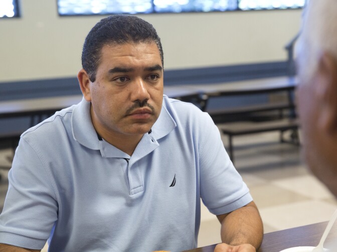 Intake coordinator and social worker Salvador Mendoza at Proyecto Pastoral.
