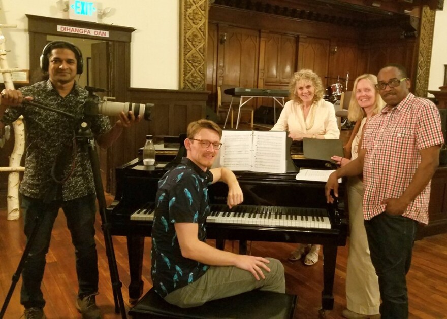 Ruth Broyde Sharone and some of her collaborators on "Interfaith: The Musical"