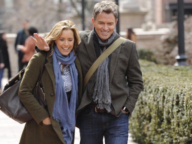 "Pilot" -- Secretary of State Elizabeth McCord (Tea Leoni) and Tim Daly (Henry McCord) on MADAM SECRETARY, premiering on CBS, Sunday, Sept. 21 (8:00-9:00 PM, ET/PT) for the CBS Television Network. Photo: David M. Russell/CBS 2014 CBS Broadcasting, Inc. All Rights Reserved