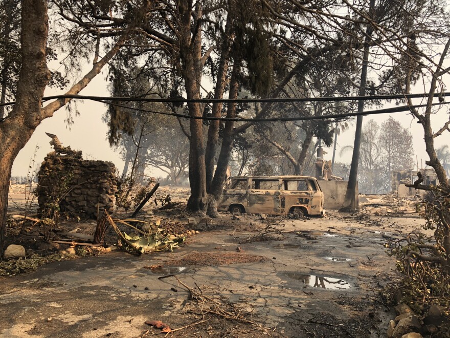 The devastation of Woolsey Fire in Point Dume community on Saturday morning Nov 10, 2018.