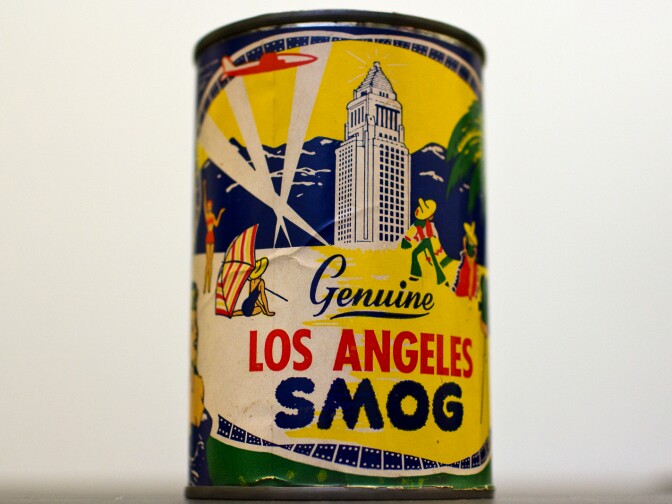 This can of "Genuine Los Angeles Smog" is from 1958, and is owned by Chris Nichols, who writes the column Ask Chris for Los Angeles Magazine.
