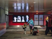 A sample of some of the art on display at a free LAX art exhibit.