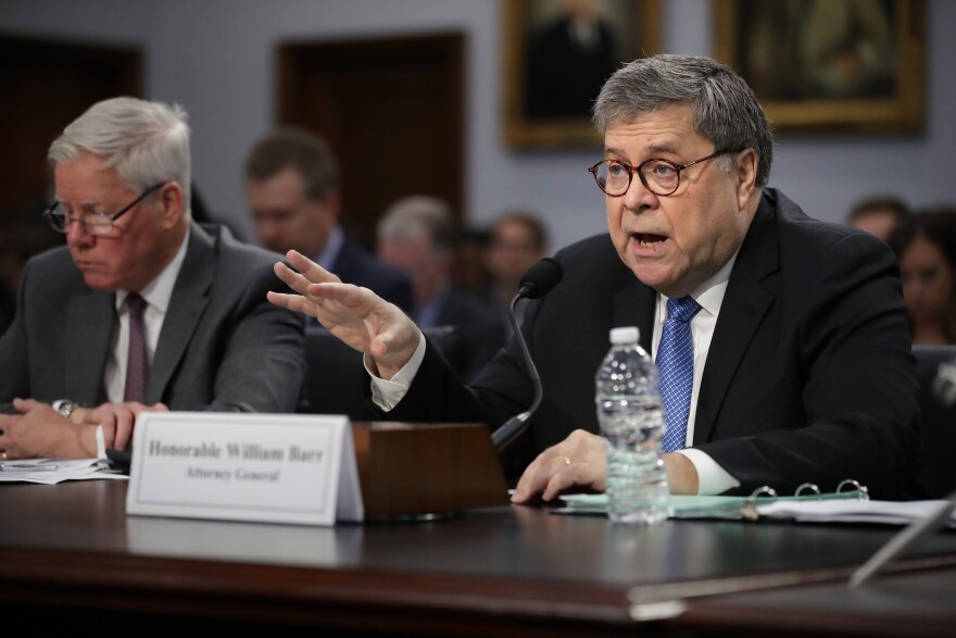 U.S. Attorney General William Barr (R) and Assistant Attorney General for Administration Lee Lofthus testify about the Justice Department's FY2020 budget request before the House Appropriations Committee's Commerce, Justice, Science and Related Agencies Subcommittee
