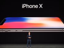Apple CEO Tim Cook speaks about the new iPhone X during a media event at Apple's new headquarters in Cupertino, California on Sept. 12, 2017.