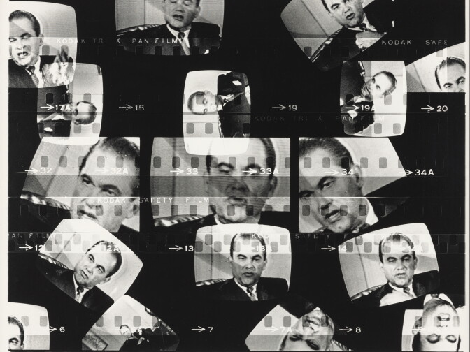 Donald R. Blumberg, American, born 1935. Untitled, from the series Television Political Mosaics, 1968-1969, 1968-1969 Gelatin silver print. Image: 50.8 X 61 cm (20 X 24 in.), Courtesy of Donald R. and Grace Blumberg © Donald Blumberg