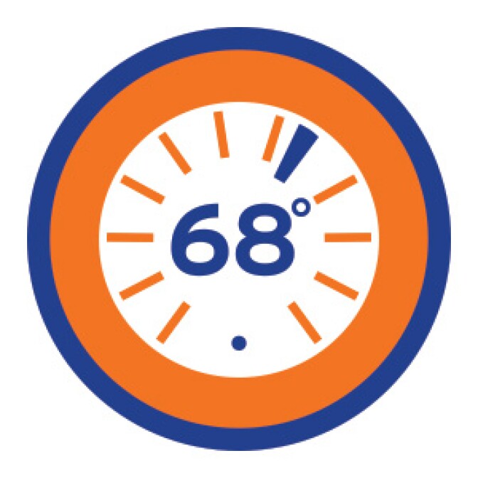 A graphic put out by Southern California Gas Company calls on customers to turn down their thermostats to 68 degrees during cold spells to conserve low natural gas supplies.