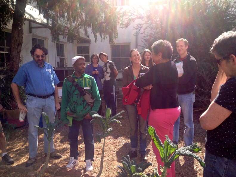 Southern Californians crowd in for a lesson on laundry-to-landscape graywater systems at the LA Eco-Village. 