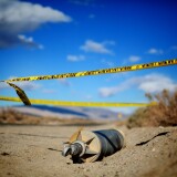 MOJAVE, CA - NOVEMBER 1:  Debris from SpaceShipTwo lies in a desert field on November 1, 2014, in Mojave, California.  The Virgin Galactic SpaceShipTwo crashed on October 31, 2014 during a test flight, killing one pilot and seriously injuring another. (Photo by Sandy Huffaker/Getty Images)