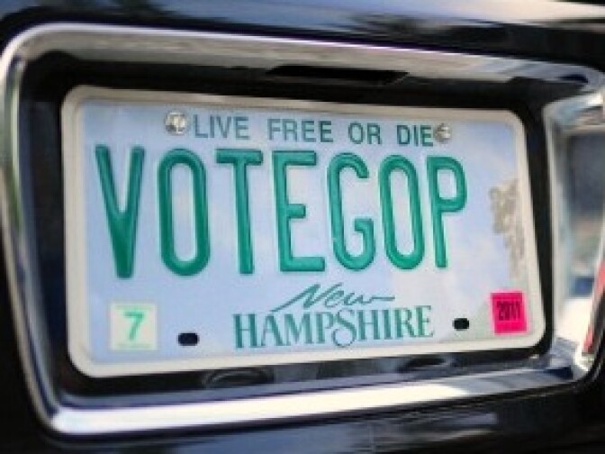 GOP supporters show their support before the first 2012 Republican presidential candidates' debate in Manchester, New Hampshire June 13, 2011.