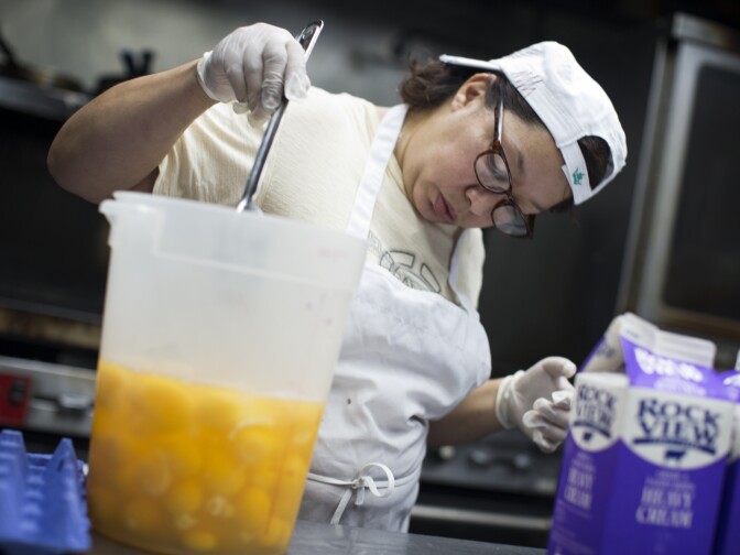 Grub server Sylvia Quintanilla says she sometimes she takes home almost three times the minimum counting tips, enough to support her family. If things get really tight, Quintanilla's bosses could be switching to counter service – without a wait staff. Quintanilla is worried that she could lose her job.