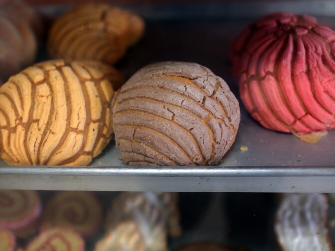 Mexican pastries are for sale at Poncitlan Burrito Express on Thursday, March 27.