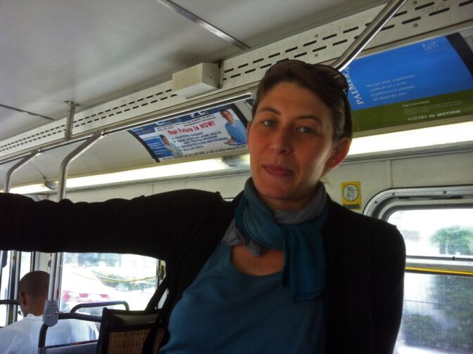 UCLA education student Sarah Jacobs takes the 305 bus seven days a week.