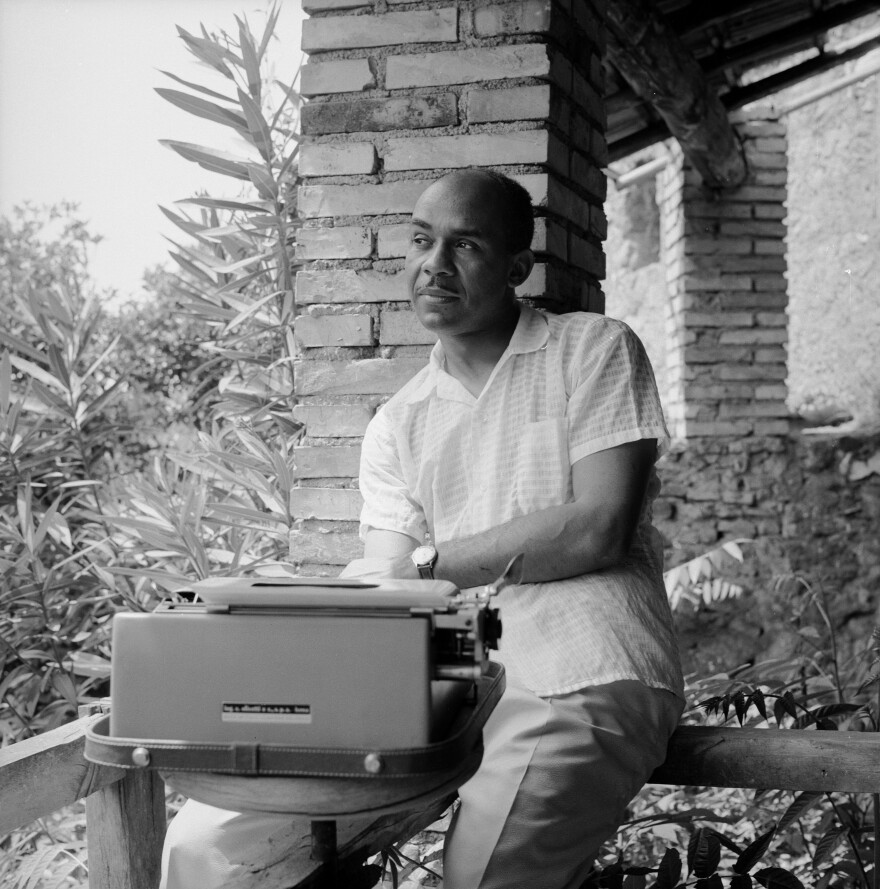 Ralph Ellison in 1957, four years after his novel <em>Invisible Man</em> won the National Book Award. Ellison died in 1994.
