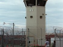 The entrance to Valley State Prison for Women in Chowchilla, California. 