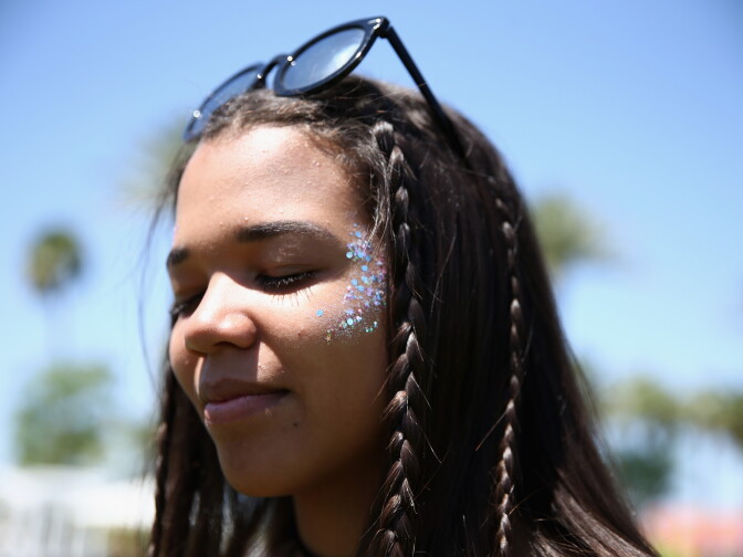INDIO, CA - APRIL 14:  Festivalgoer attends day 1 of the 2017 Coachella Valley Music & Arts Festival Weekend 1 at the Empire Polo Club on April 14, 2017 in Indio, California.  (Photo by Rich Fury/Getty Images for Coachella)