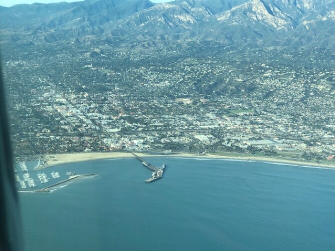 Dr. Ross Levin said that the flight from Oxnard to Goleta took less than an hour. 