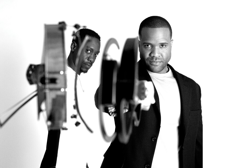 Will Baptiste (left) and Kevin Marcus (right) are the duo that make up the classical hip-hop group Black Violin 