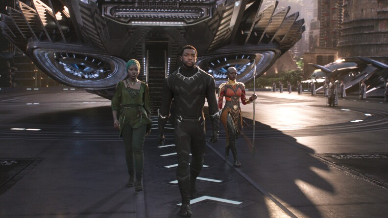 Chadwick Boseman stars in the 2018 superhero movie "Black Panther."