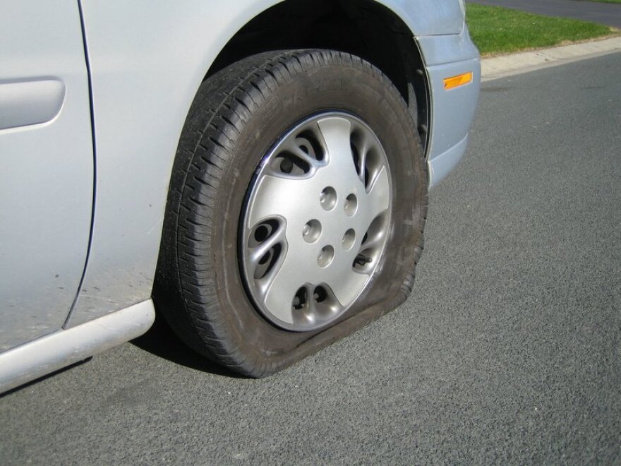 Heat causes air in tires to expand by as much as 20 percent, increasing the likelihood of flat tires.