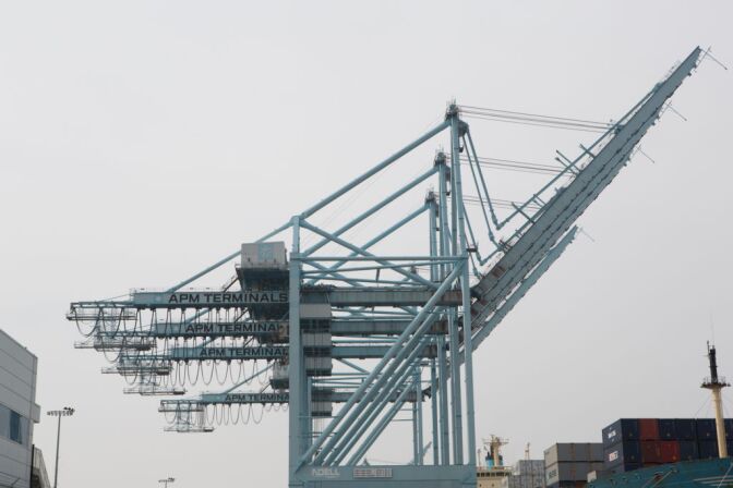 The clerical workers strike that began last Tuesday has shut  down 10 terminals at the nation's busiest port complex.