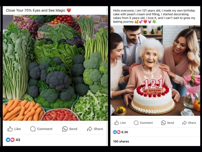 The proliferation of AI-generated images "has made Facebook a very bizarre, very creepy place for me," said Casey Morris, an attorney in Northern Virginia.