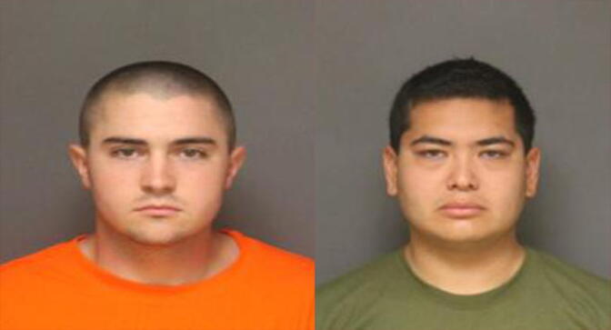 Josh Acosta (left), 21, and Frank Felix (right), 25, were arrested in connection with three murders that occurred in Fullerton on Saturday, Sept. 24, 2016.