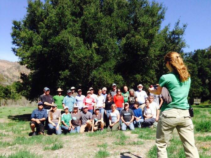 Attendees of the first California Islands Botanical Extravaganza posed for a group picture on the final day of the conference.
