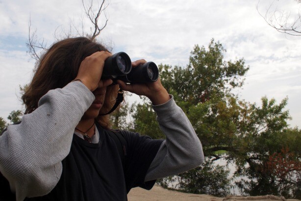 15-year-old Jose Sandoval, bird watching at Ken Malloy Harbor Regional park