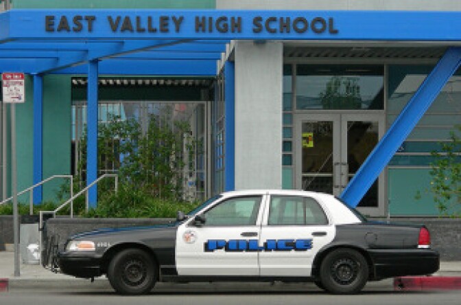 A Los Angeles School Police squad car.