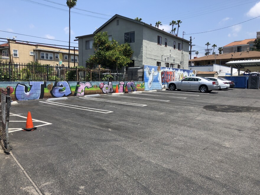 The 10 parking spaces designated for the closely vetted homeless residents seeking to sleep in their cars.