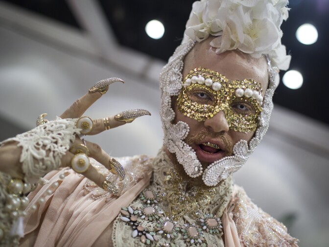 Bryce Rider attends RuPaul’s DragCon, the first drag convention in history, at the Los Angeles Convention Center on Saturday, May 16, 2015.