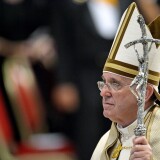 Pope Francis leaves Saint Peter's basilica at the Vatican, at the end of a prayer as part of the World Day of Prayer for the Care of Creation, on September 1, 2015. Pope Francis on September 1 called on priests to pardon women who have abortions, and the doctors who perform them, during the upcoming Jubilee year -- overruling hardline traditionalists within the Catholic Church. AFP PHOTO / ANDREAS SOLARO        (Photo credit should read ANDREAS SOLARO/AFP/Getty Images)