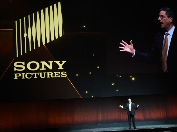 Sony Pictures Entertainment Chairman Tom Rothman speaks onstage at Sony Pictures Entertainment's presentation at The Colosseum at Caesars Palace during CinemaCon, the official convention of the National Association of Theatre Owners, on April 22, 2015 in Las Vegas, Nevada.