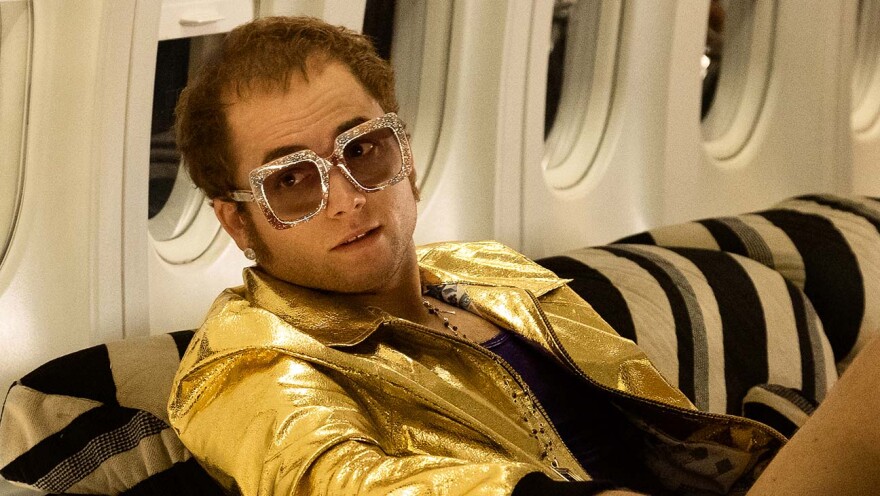 Taron Egerton in Rocketman from Paramount Pictures. 