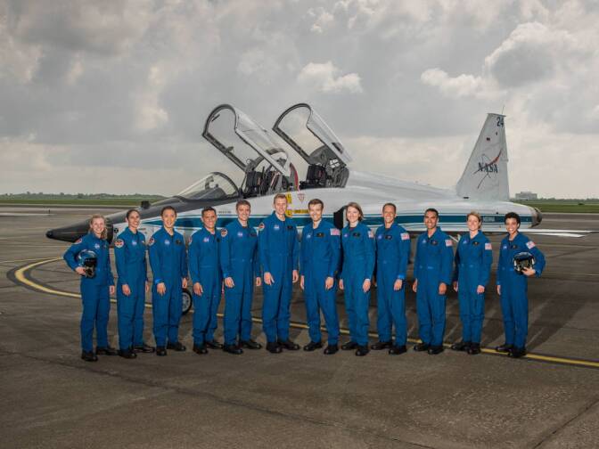 2017 NASA Astronaut Candidates. Photo Date: June 6, 2017. Location: Ellington Field - Hangar 276, Tarmac. 