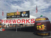 Only one location in Anaheim sells state-approved fireworks: a pop-up market at the Honda Center called the TNT Fireworks Superstore, July 1, 2015.