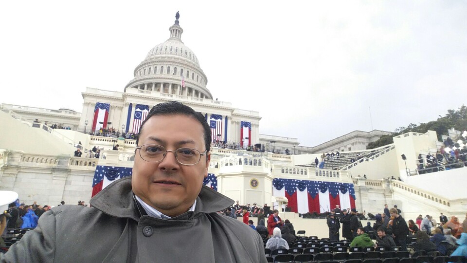 JANUARY 20, 2017 -  Jack Guererro (R), Cudahy City Councilman, in D.C. for the inauguration. 